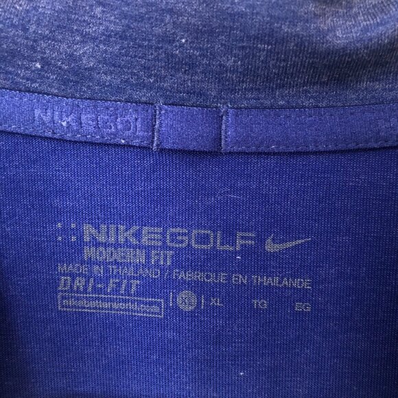 Nike Dri-Fit Modern Fit Blue Stripe Sports Polo Golf Shirt Size XL - Picture 4 of 6